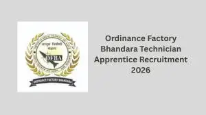 Ordinance Factory Bhandara Technician Apprentice Recruitment 2026