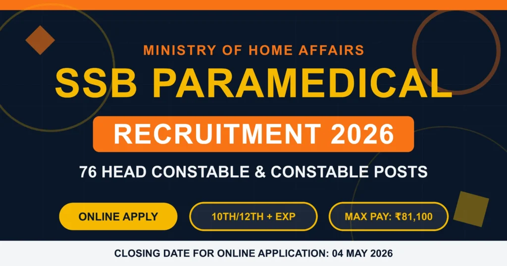 SSB Paramedical Recruitment 2026