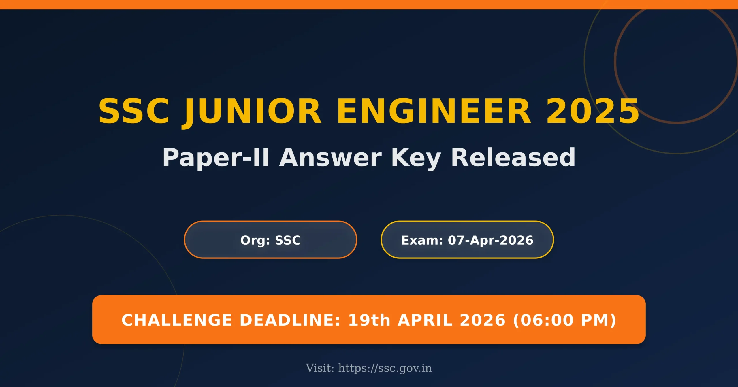 SSC JE Paper-II Answer Key 2025