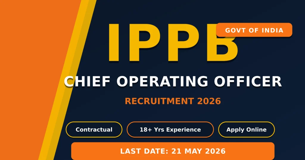 IPPB Chief Operating Officer Recruitment 2026