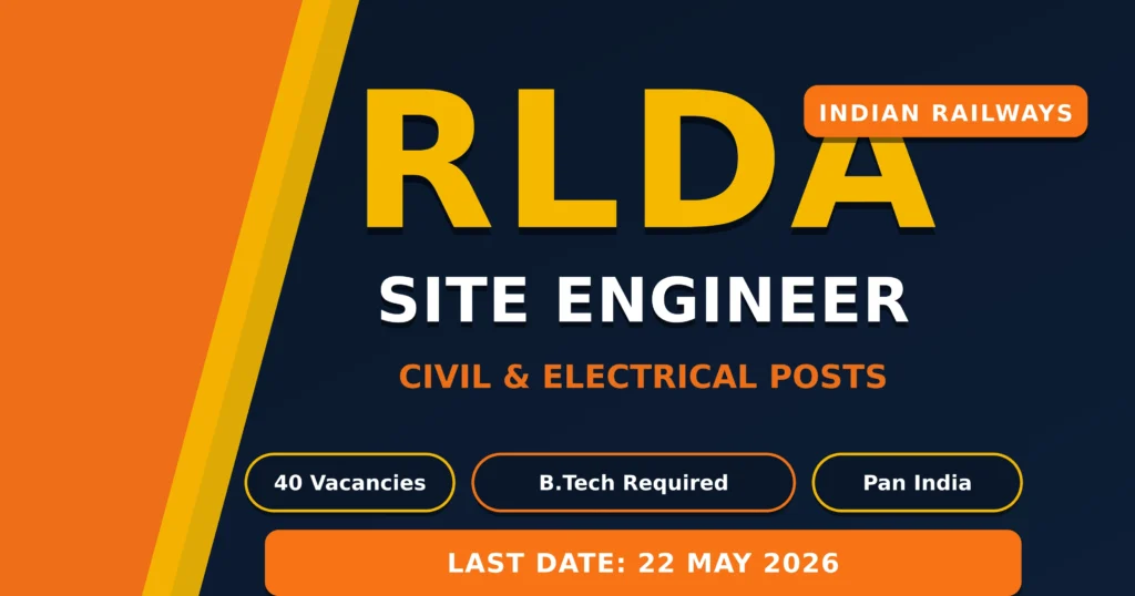 RLDA Site Engineer Recruitment 2026