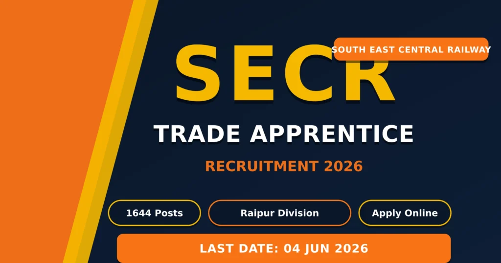 RRC SECR Trade Apprentice Recruitment 2026